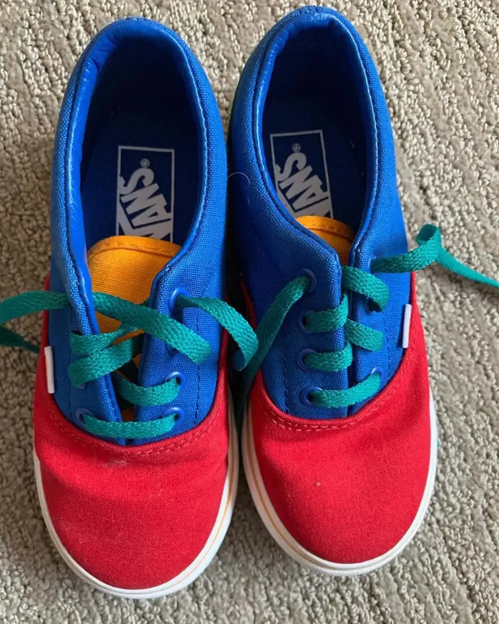 Size 10 Toddler Vans Era 'Primary Block' Multicolor Skate Shoes